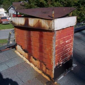 Dilapidated Chimney Crown Before Repair