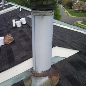 Damaged Wood Burning Stove Flue