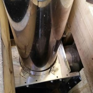Woodstove Flue in Attic