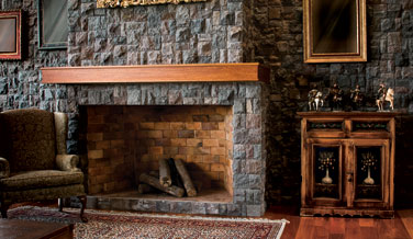 Stone Fireplace