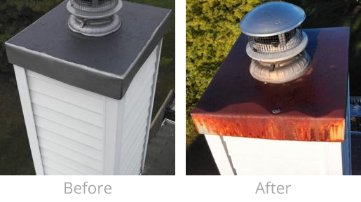 New Chimney Crown and Cap Installation