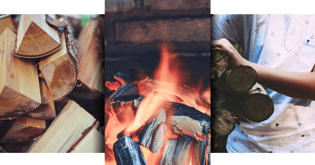 Logs and Fire Banner