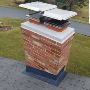 Double Chimney With New Caps and Crown
