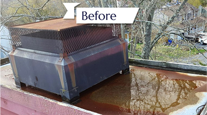 Before Chimney Cap Replacement