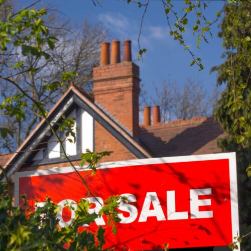 A house for sale with a chimney