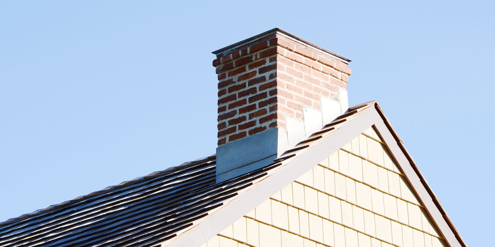 A chimney on a house