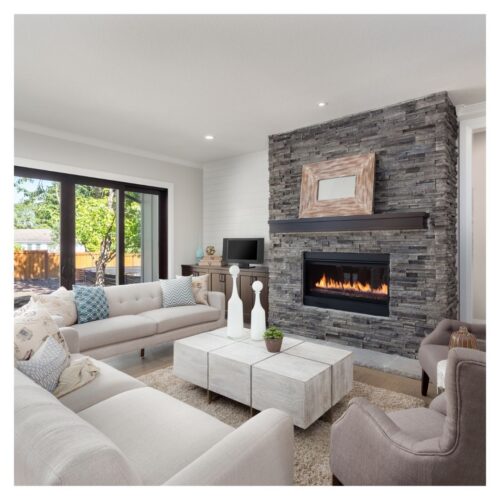 fireplace in living room