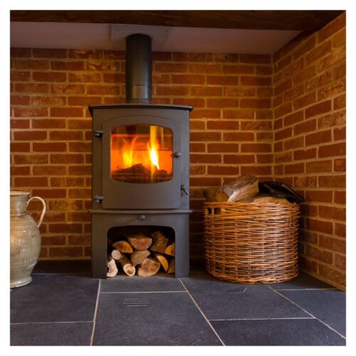 modern wood-burning stove