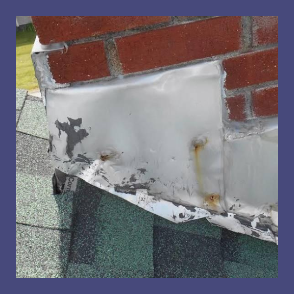 image of a water damages chimney