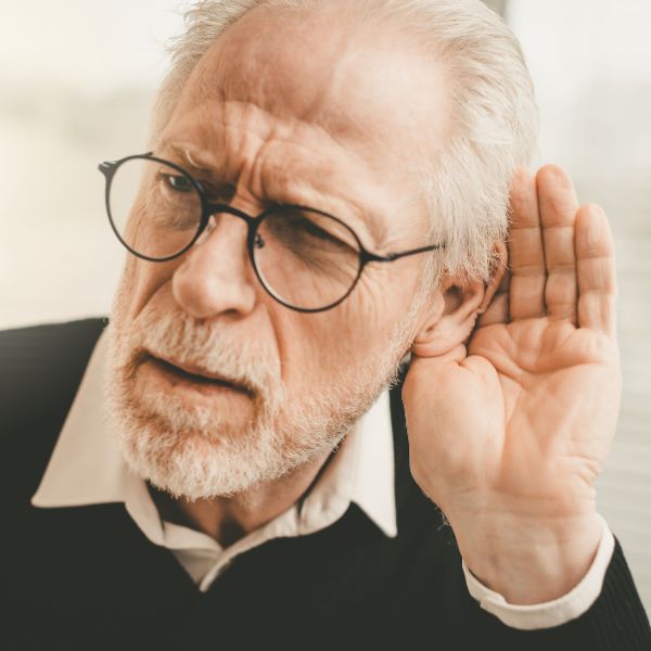 man who hears something