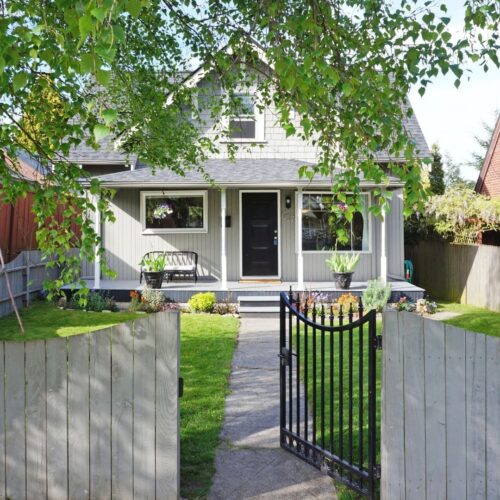 open gate leading into home property