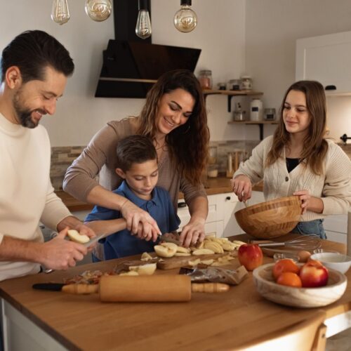family cooking